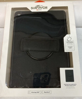 Survivor AirStrap 360 Case for Apple iPad 10.2-inch 8th & 7th Gen Black New - Image 1 of 2