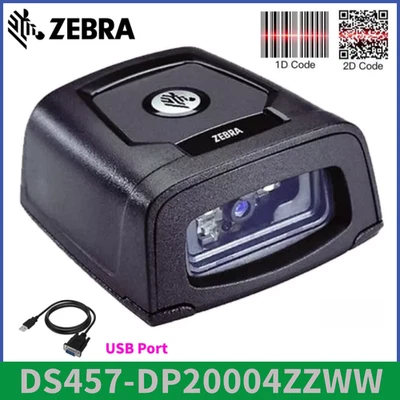 Zebra DS457-DP20004ZZWW Handsfree USB Barcode Scanner 1D 2D QR Scanner Reader - Image 1 of 4