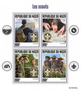 Niger - 2019 Boy Scouts & Girl Scouts - 4 Stamp Sheet - NIG190320a - Picture 1 of 1