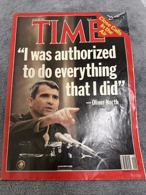 Time Magazine July 20, 1987 Oliver North, Manuel Noriega, Air Passengers Safety - Image 1 of 4