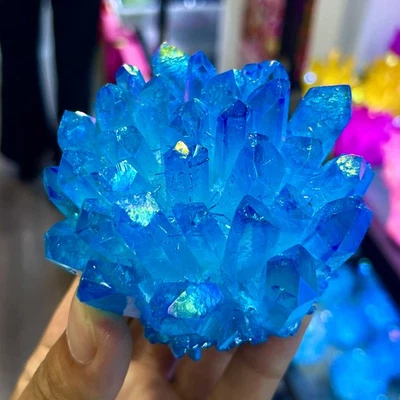 380G Angel Aura Quartz Titanium BismuthSiliconcluster Rainbow Crystals Stone - Image 1 of 4