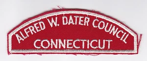 1970's USA BOY SCOUTS OF AMERICA - ALFRED W. DATER SCOUT COUNCIL R&W PATCH - Bild 1 von 1