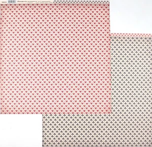10 hojas, Stamperia doble cara 12x12 álbum de recortes ppr - corazones rojos y palos negros - Imagen 1 de 1
