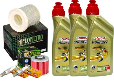 CASTROL/HIFLO/NGK KIT TAGLIANDO YAMAHA XV 535 VIRAGO CASTROL 10W40 FILTRO OLIO ARIA CANDELE