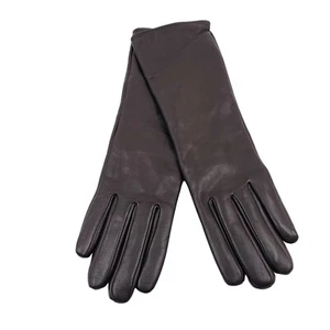 GANT Dark Brown Long 100% Leather Women's Gloves Size s - Picture 1 of 12