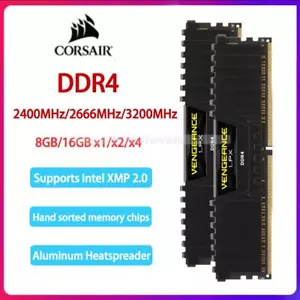 DDR4 Corsair Vengeance LPX 8GB 16GB 32GB 64G 2400 2666 3200 DIMM Desktop Ram lot - Picture 1 of 8