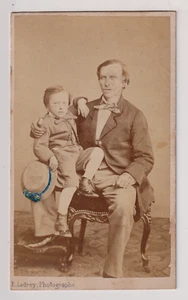 CDV Ladrey à Paris - Un père et son enfant - Vintage albumen print c.1868 - Picture 1 of 2
