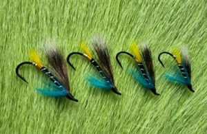 Fly Fishing Flies. "Blue Charm" .Salmon Flies Combo. size #2-4-6 -8 Hooks. - Picture 1 of 8