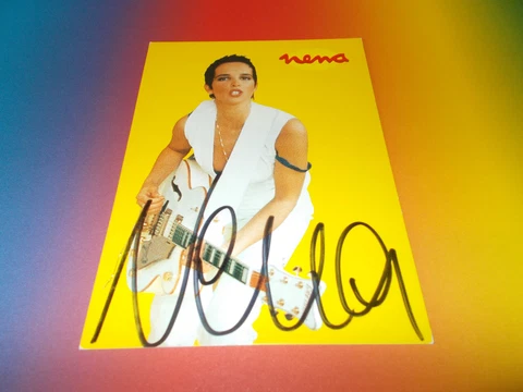 Nena 99 red ballons  signiert signed autograph on postcard Autogramm Cover