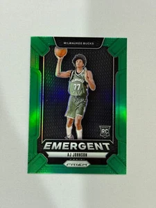 2024-25 Panini Prizm - Emergent AJ Johnson #15 Green Prizm (RC) - Picture 1 of 2