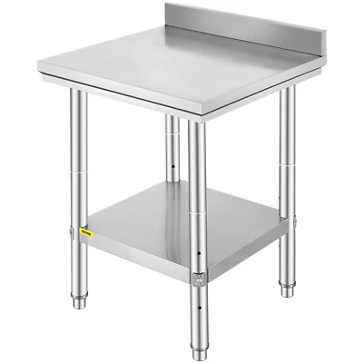 VEVOR Tavolo in Acciaio Inox 60x60x88cm con Cappa Cucina Commerciale di Lavoro - Immagine 1 di 4