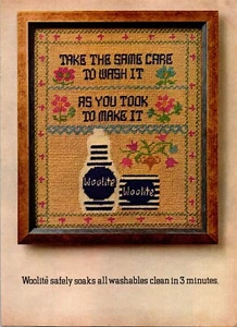 Vintage Print Ad 1983 Woolite Saks clean in 3 minutes - Picture 1 of 1