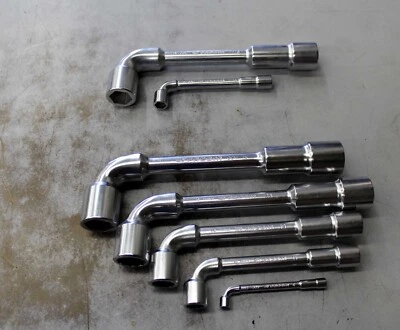 Juego de 7 llaves de vaso de codo abierto en ángulo FACOM 75 OGV Francia Foto 1 de 4