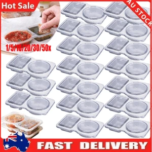 2 Compartment Condiment Container Reusable Snack Containers Leakproof for Salad. - Picture 1 of 23