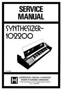 HAMMOND 102200 Synthesizer Service Manual Schematic Diagrams Schaltplan Schema