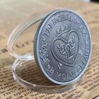 Antique Russian Heart Mother's Day Commemorative Coins Inlay Souvenirs Home