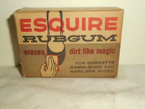ESQUIRE RUBGUM Schuhputzkasten Knomark Mfg Co. 50er Jahre Werbung - Bild 1 von 12