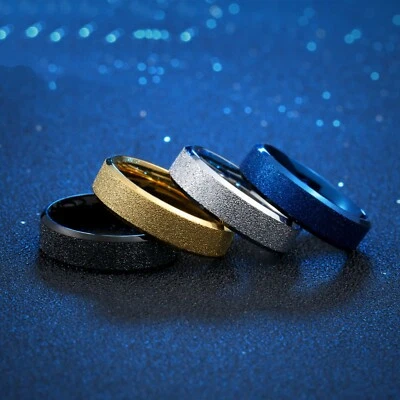 anello in acciaio inox inossidabile nero argento oro uomo donna varie misure  - Immagine 1 di 4