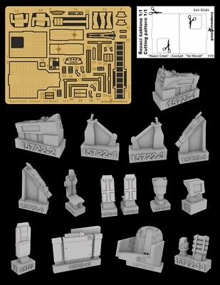 Green Strawberry 1/72 Razor Crest (Revell) Cockpit Star Wars Details Set - Image 1 of 4
