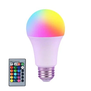 E27 RGBW LED Light Bulb 16-Colors Changing W/ Remote Party 9.AU For Home U5Y6 - Picture 1 of 9