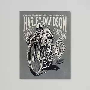 Vintage Harley Davidson Dirt Track Poster - Bild 1 von 12