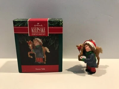 Украшение Hallmark Keepsake 1991 Sweet Talk Child With Horse - Изображение 1 из 4