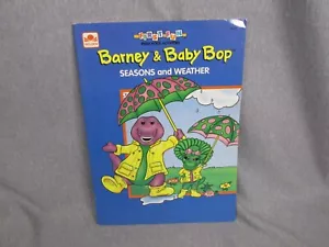 1993 BARNEY & BABY BOP ERSTES LUSTIGES JAHRESZEITEN UND WETTER GOLDENES BUCH - Bild 1 von 5