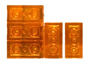 LEGO 5 Nuevas Placas Trans-Naranja 1 x 2 Stud Parte 3023 TR01 - Imagen 1 de 3