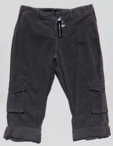NEU $ 190 PANTICULAR dunkelgrau Stretch Baumwolle Samt Roll-Up Cargohose Gr. 14 L - Bild 1 von 5