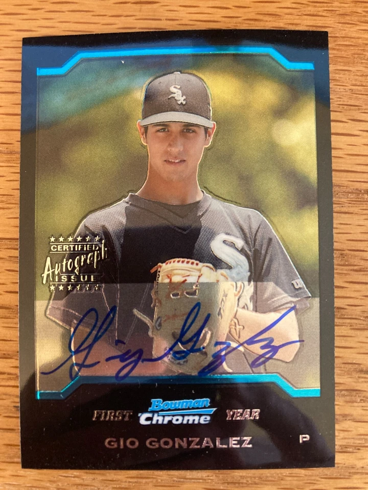 2004 Bowman Draft Джио Гонсалес Хром С автографом Rc #BDP175 White Sox - Изображение 1 из 1