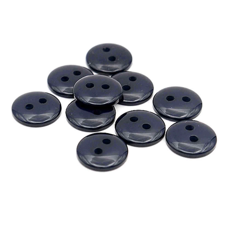 NAVY BLUE 2 HOLE SHIRT BUTTONS 11.5mm - Image 1 of 1