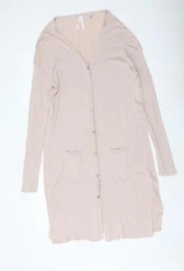 Seraphine Womens Pink V-Neck Cotton Blend Cardigan Size L - Picture 1 of 10