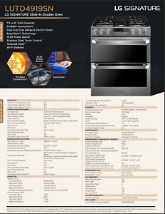 LG Signature 7.3 Cu.Ft Smart WiFi Enabled Dual Fuel Double Oven Range