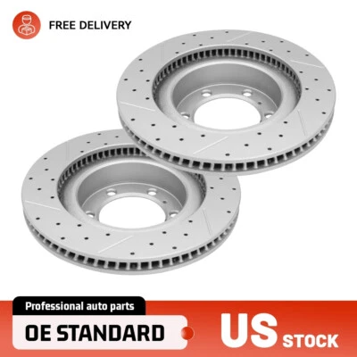 Rotores de freno de disco delanteros perforados para Lexus GX460 2010 - 2019 2020 2021 2022 2023 Foto 1 de 4