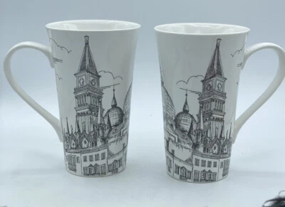 Set Of 2   222 Fifth PTS City Scenes, Venice Italy,Coffee/Tea,Black/White,16oz. - Image 1 of 4