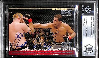 Antonio Rodrigo Nogueira Heath Herring Signed 2009 Topps UFC Rookie Card #69 BAS - Image 1 of 4