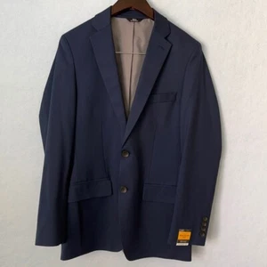 Haggar H26 Navy Textured Tailored Fit Suit Jacket, 36R - Picture 1 of 10