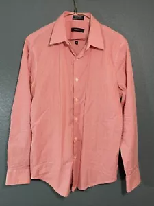 Structure slim fit orange small checkered button down size small cotton blend - Picture 1 of 12