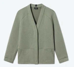 WOW! NEW Lahgo by Lunya "Restore" cotton blend button cardigan large $228 green - Picture 1 of 1