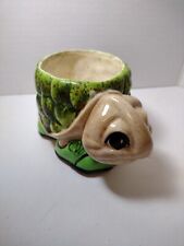 Vintage Turtle Planter in Sneakers Hand Painted By Irish 80s Good Condition