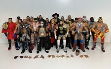 Mattel & Jazwares WWE & AEW Figure Lot Elite Tatanka Shamrock Lawler Fish Rey