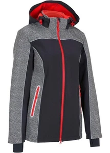 Softshelljacke mit reflektierenden Details Gr. 50 Grau Rot Damen Sport-Jacke Neu - Bild 1 von 1