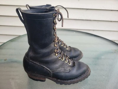 Белый кожаный регистратор дым джемпер черный ботинки женщин 8D / мужской 6.5D - Изображение 1 из 4