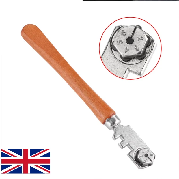 Bohle Silberschnitt Glass Cutter With 6 Interchangeable Carbide Cutting Wheel UK