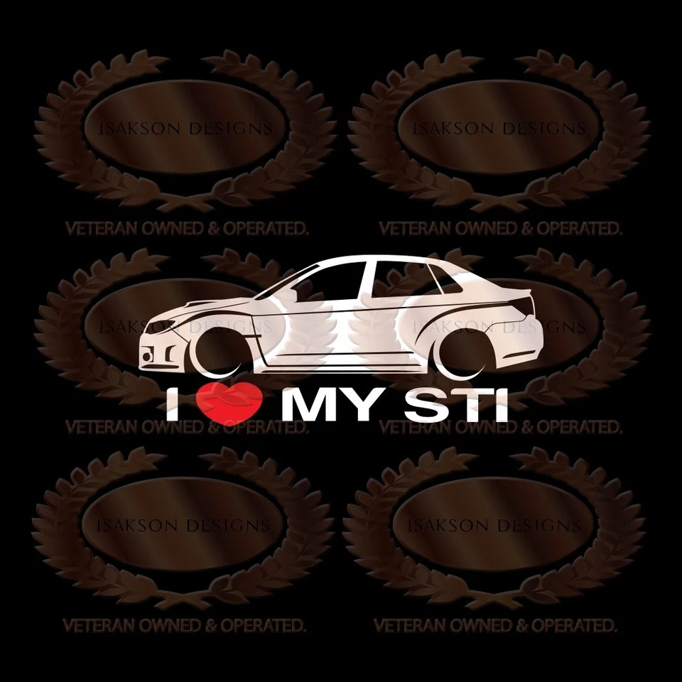 Calcomanía adhesiva I Love My STI para Subaru WRX Gen 3 Foto 1 de 1