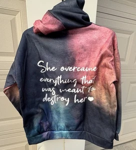Damen Hoodie Größe Large POW HER FUL She Overcame… Motivation  - Bild 1 von 6