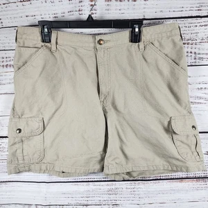 Carhartt WB164 Canvas Cargo Shorts Tan Women’s 18 100% Cotton Work Utility - Picture 1 of 8