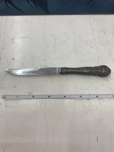 Antik Vintage Floral Sterling Silber Griff Edelstahl Klinge Messer 33 G England - Bild 1 von 6