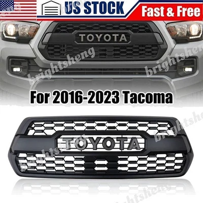 Grill For 2016-2023 Tacoma SR5 TRD Front Bumper Grille W/ Sensor Cover & Letters Foto 1 de 4