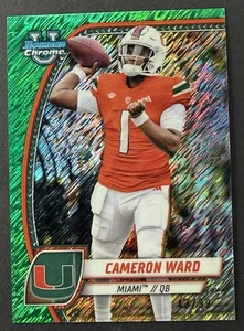 2024 Bowman Chrome U Cameron Ward Green Refractor Titans Hurricanes /99 🔥🔥 - Bild 1 von 5